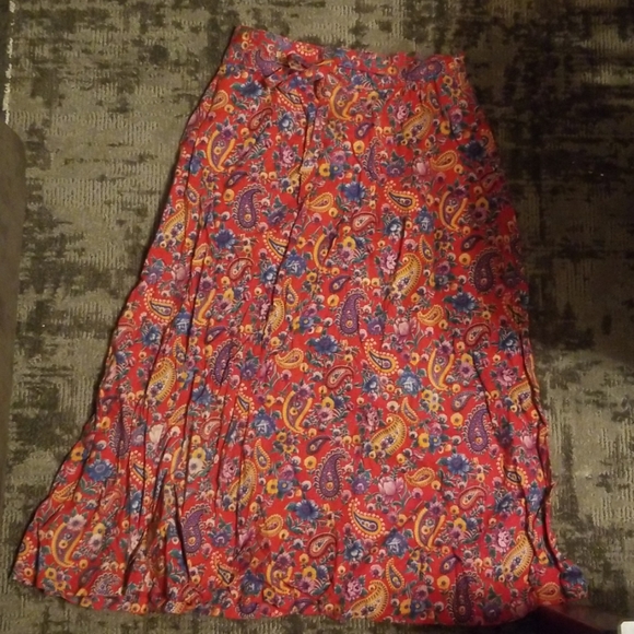 VINTAGE paisley hippie skirt - Picture 1 of 4
